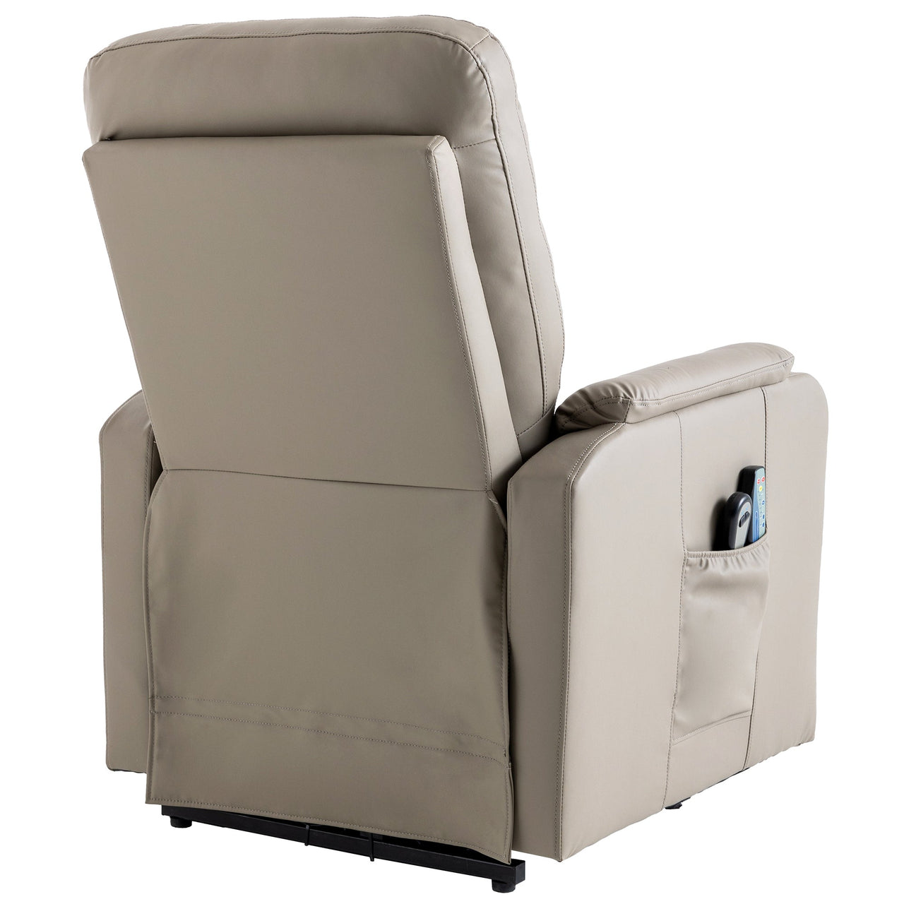 Massage Recliner Chair Electric Power Lift Chairs With Side Pocket, Adjustable Massage and Heating Function for Adults A