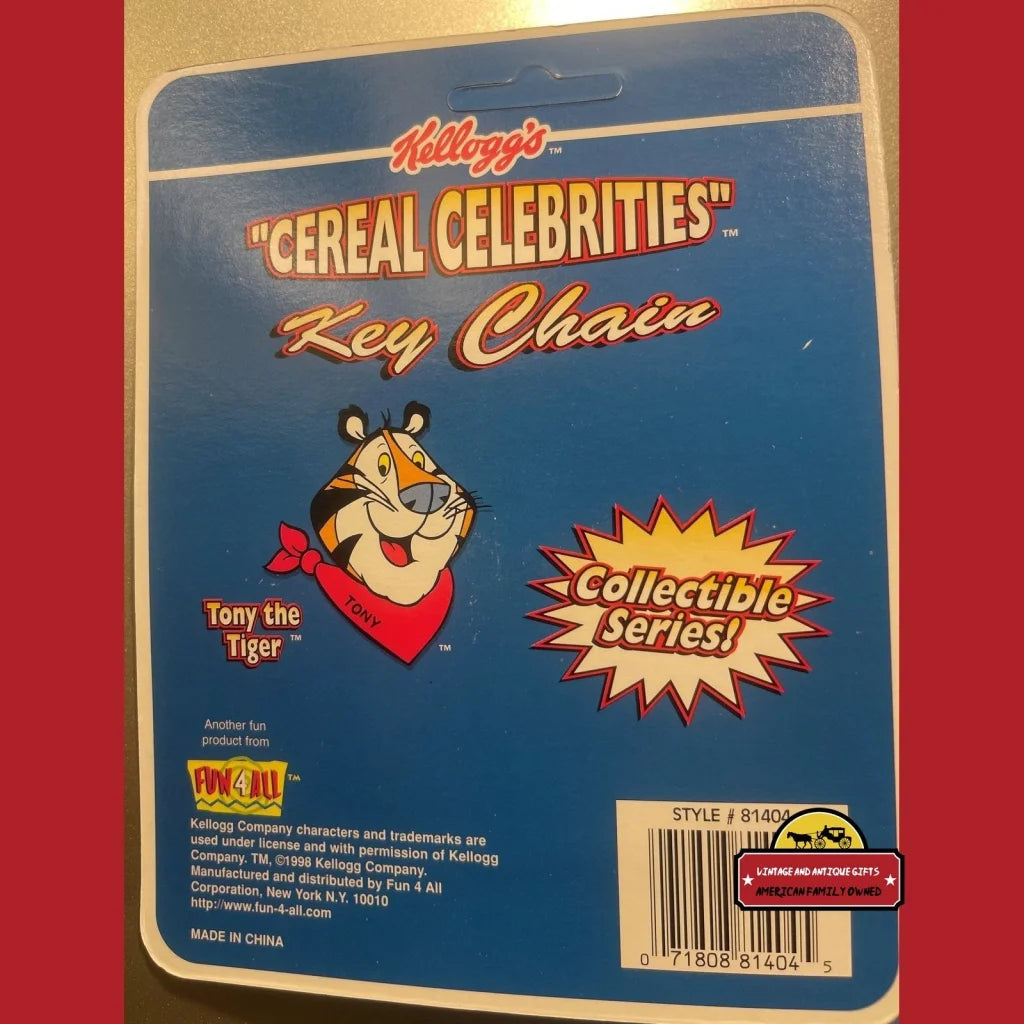 Vintage 1990s Tony the Tiger Cereal Celebrities Collectible Keychain Key Chain