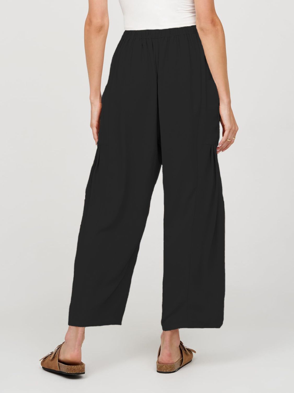 Full Size Wide Leg Pants with Pockets - T - 9 COLORS -