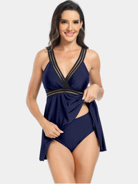 Thumbnail for Surplice Wide Strap Two-Piece Swim Set - T - 3 COLORS -