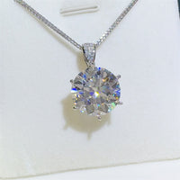 Thumbnail for 10 Carat Moissanite 925 Sterling Silver Pendant Necklace