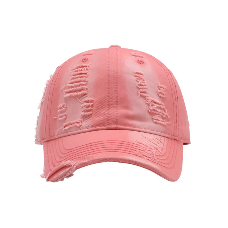 Distressed Adjustable Cotton Baseball Cap - 10 COLORS -