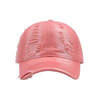 Thumbnail for Distressed Adjustable Cotton Baseball Cap - 10 COLORS -