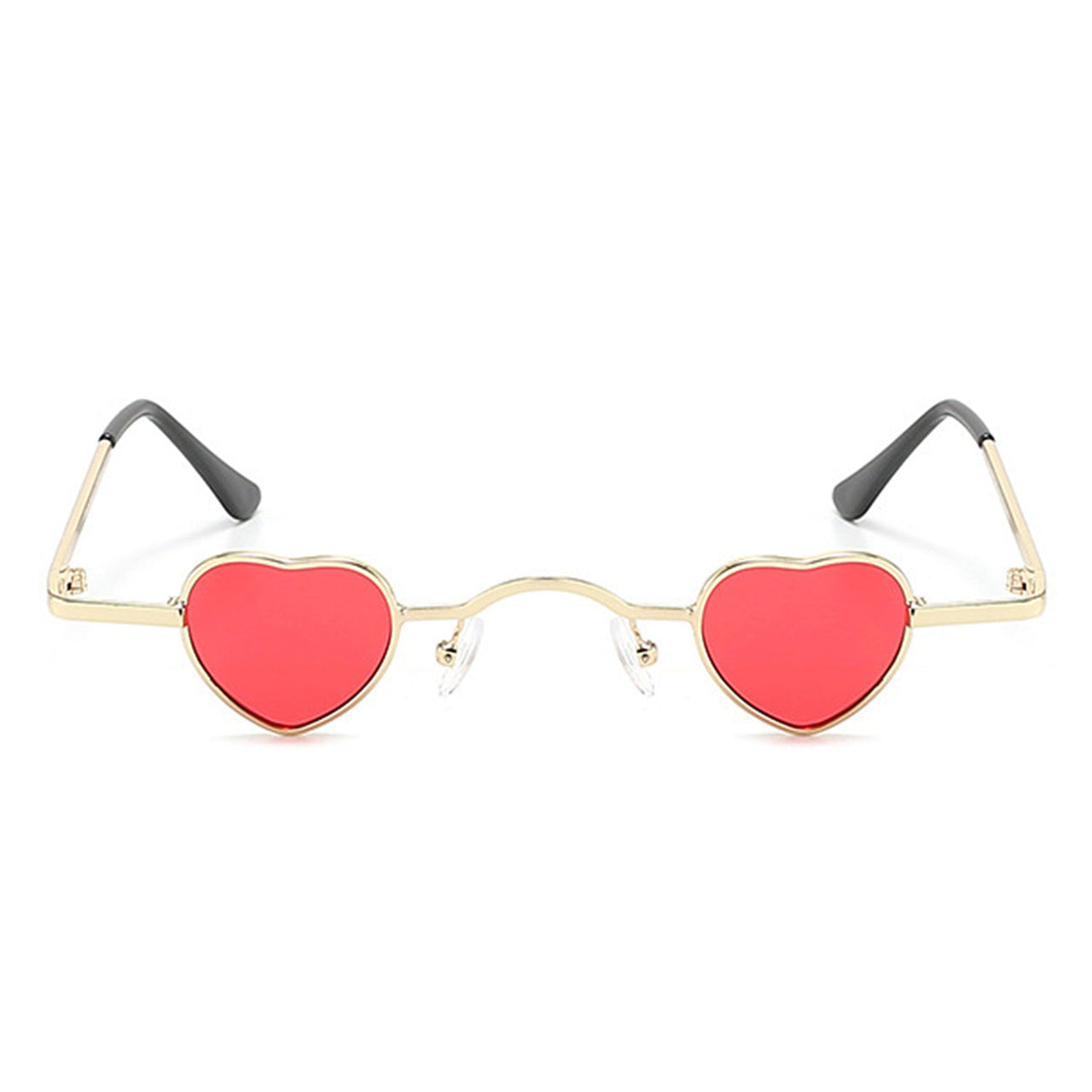 Cramilo - Zyral - Metal Heart Shaped Tinted Mini Color Pop Sunglasses - 6 COLORS -