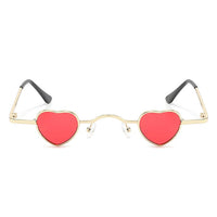 Thumbnail for Cramilo - Zyral - Metal Heart Shaped Tinted Mini Color Pop Sunglasses - 6 COLORS -