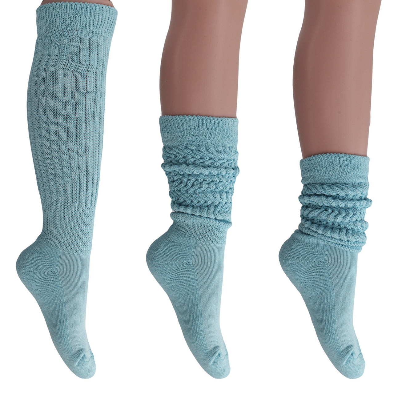 6 Pairs Extra Long Heavy Slouch Socks Shoe Size 5 to 10 - 29 COLORS -