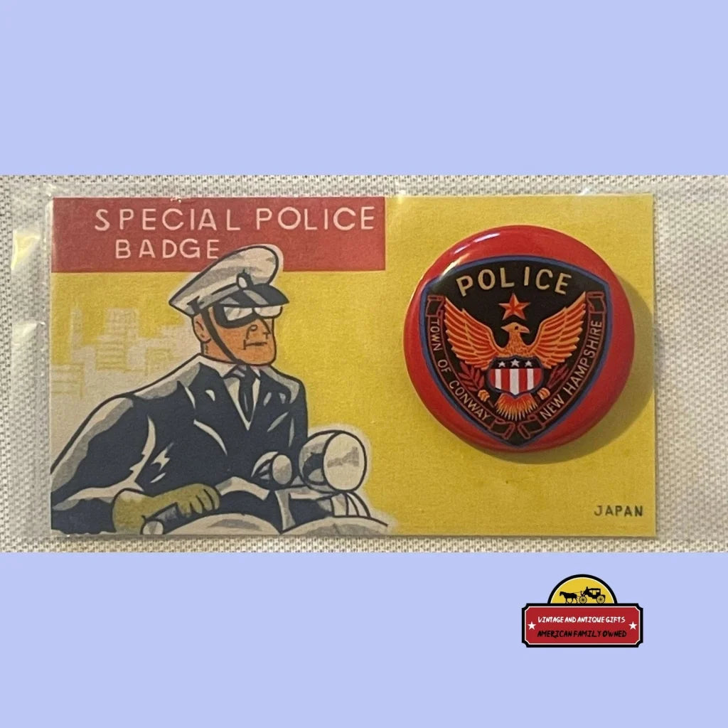 Vintage 1950s Tin Litho Special Police Badge Town of Conway, NH