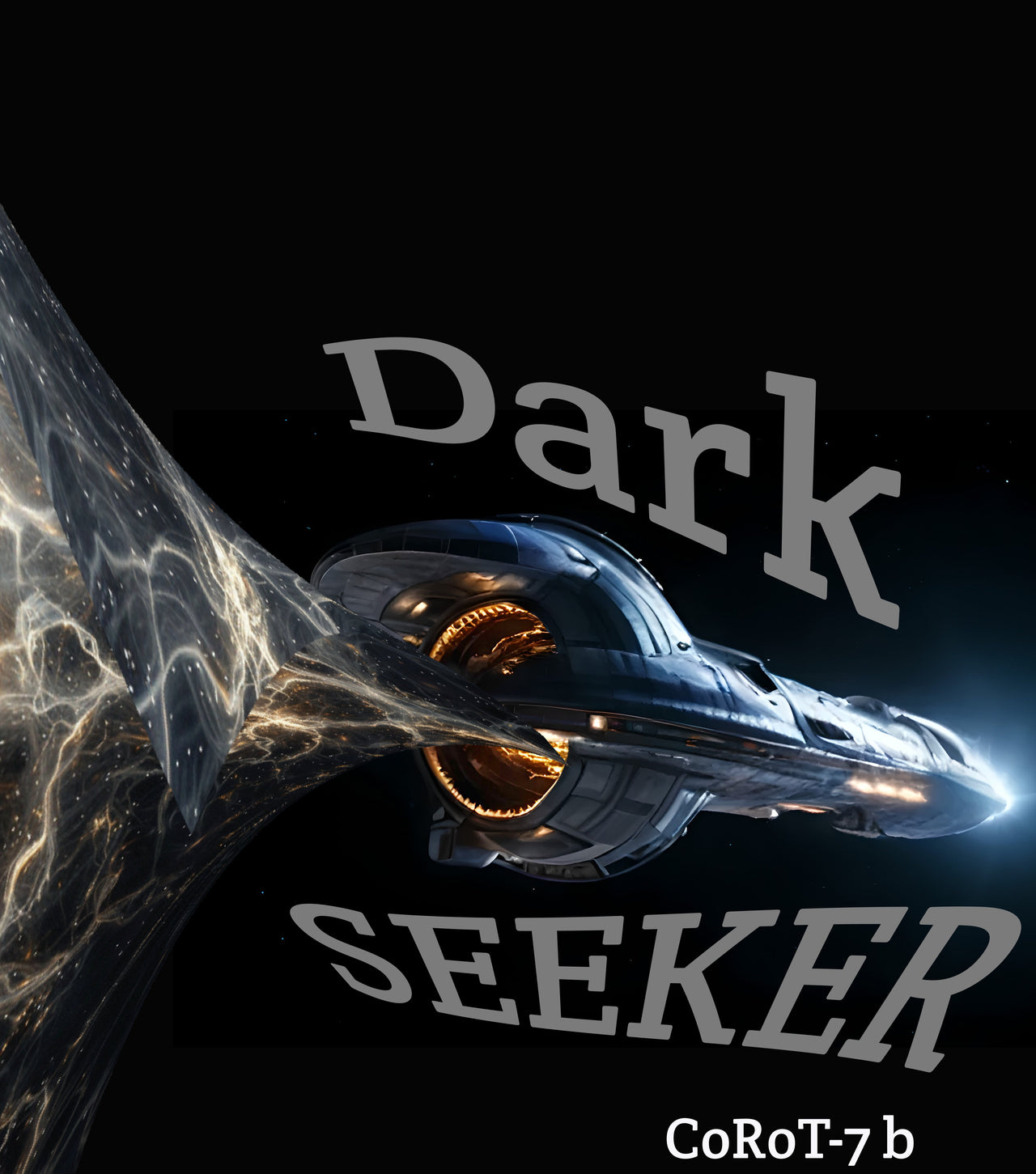 Dark Seeker Alien T-Shirt, Daily Spaceship Shirt - 1 COLOR -