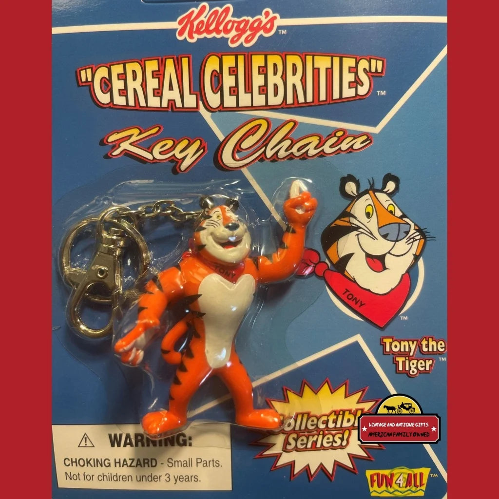 Vintage 1990s Tony the Tiger Cereal Celebrities Collectible Keychain Key Chain