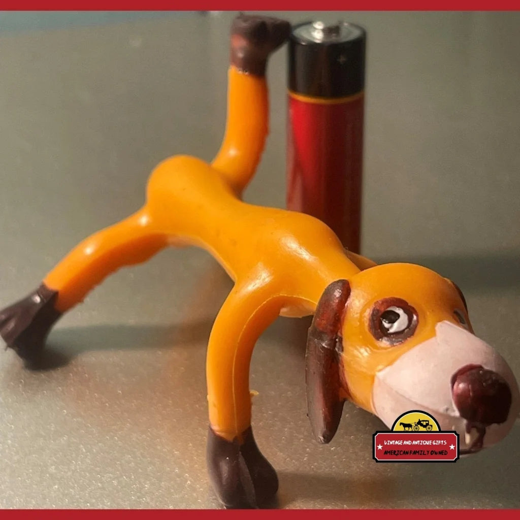 Vintage Bendable Poseable Dog Toy Figure, Anime Promotional Item 1978