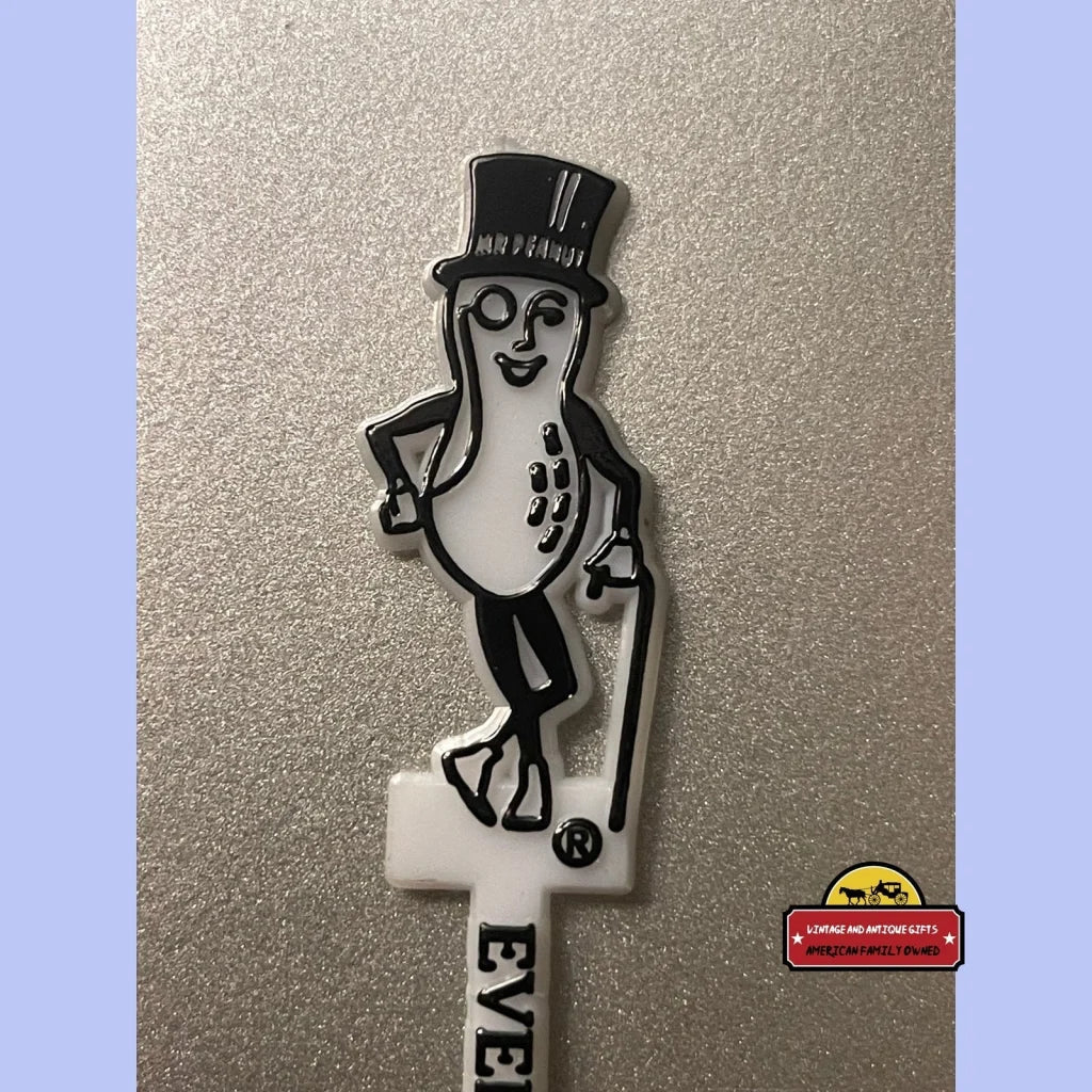 Vintage Planters Mr. Peanut Swizzle Stick, Stirrer, 1950s - 1980s, Rip 1916 - 2020, Everybody Loves a Nut