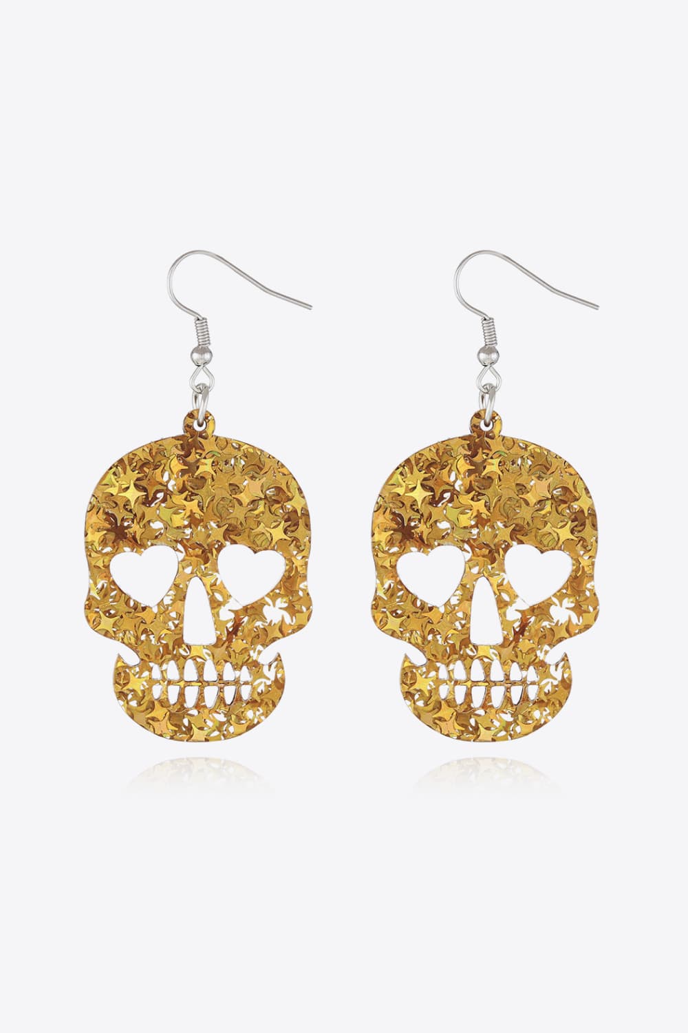 Acrylic Skull Drop Earrings - T - 4 COLORS -