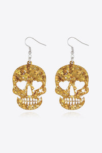 Thumbnail for Acrylic Skull Drop Earrings - T - 4 COLORS -