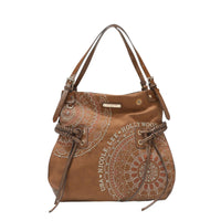 Thumbnail for Nicole Lee USA Side Braided Tassel Inlaid Rhinestone Embroidery Hobo Bag - T - 4 COLORS -