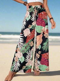 Thumbnail for Printed Wide Leg Pants - Beach or Everyday - T - 1 COLOR -