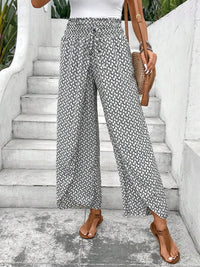 Thumbnail for Tied Printed Wide Leg Pants - T - 5 COLORS -