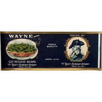 Thumbnail for Antique Vintage🤩 1920s Wayne Gold Embossed Can Label Newark, NY