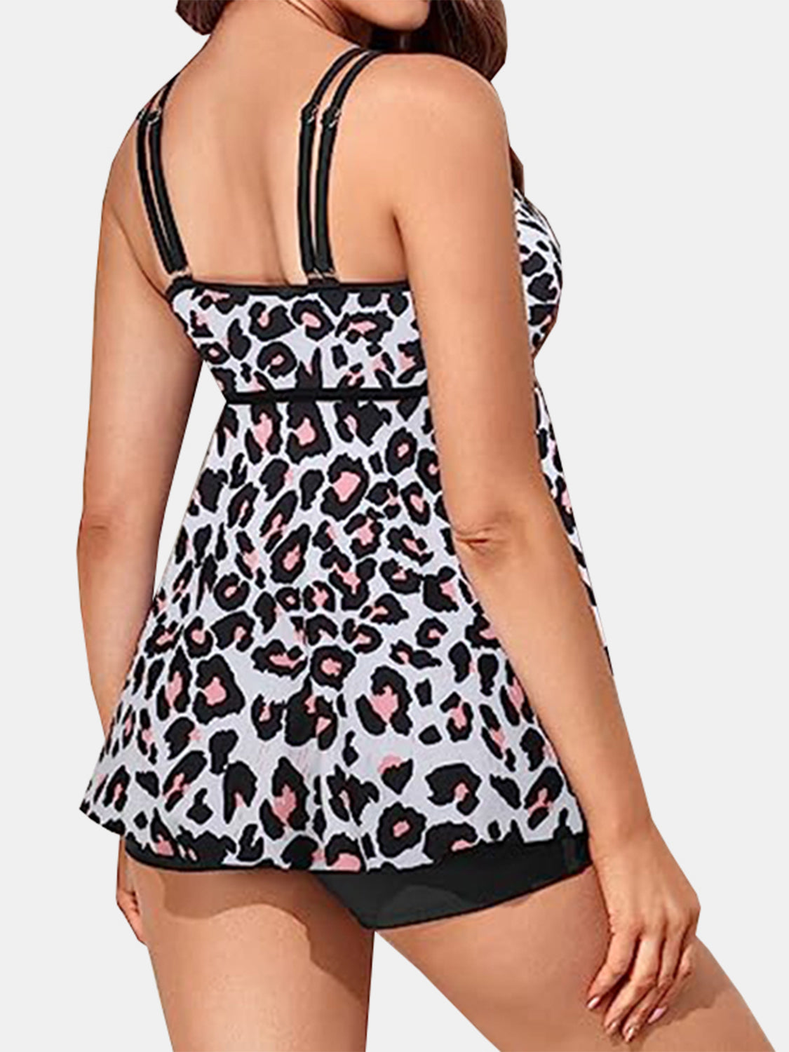 Printed Scoop Neck Two-Piece Swim Set - T - 4 COLORS/PATTERNS -