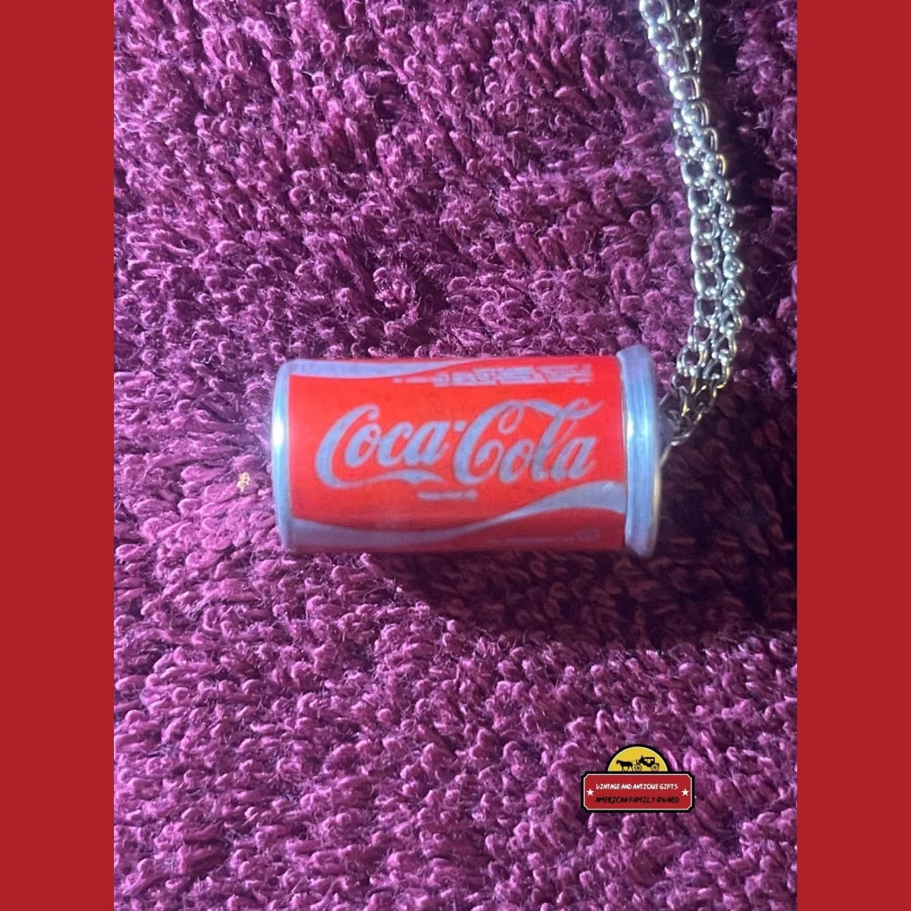 Vintage 1980s Coke Coca-Cola Miniature Mini Can Necklace Highly Detailed!