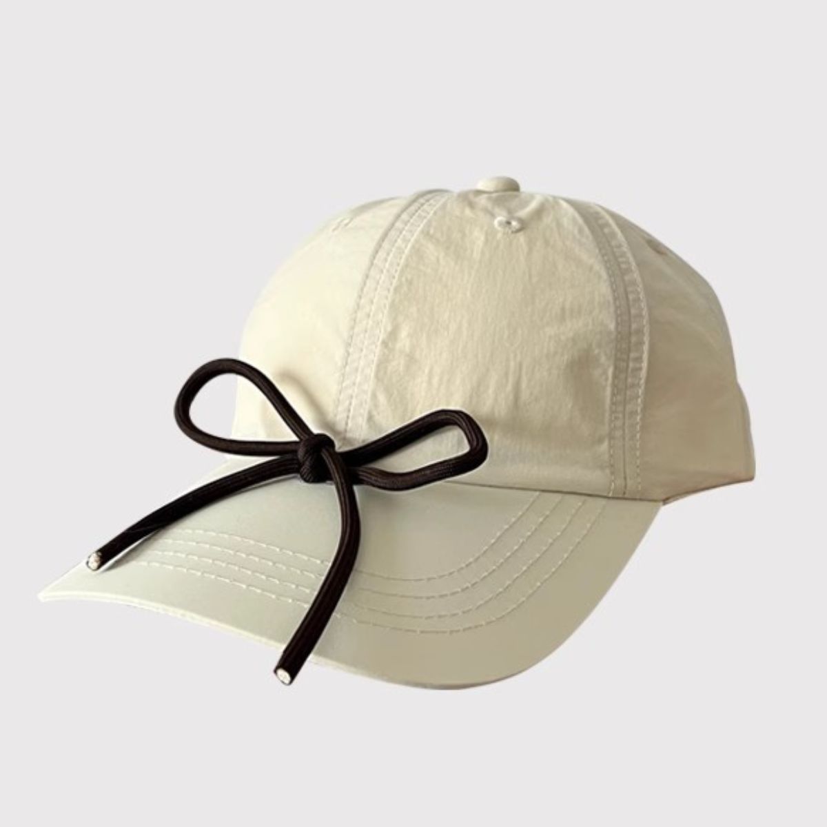 Bow Trim Adjustable Baseball Cap - T - 7 COLORS -