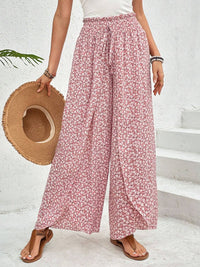 Thumbnail for Tied Printed Wide Leg Pants - T - 5 COLORS -