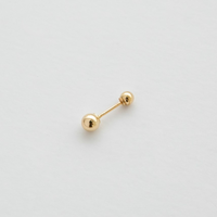 Thumbnail for Brisbane - 14K SOLID GOLD BALL PIERCING, 3mm-4mm-5mm-6mm - [9-15 DAY DELIVERY] - SINGLE OR PAIR -