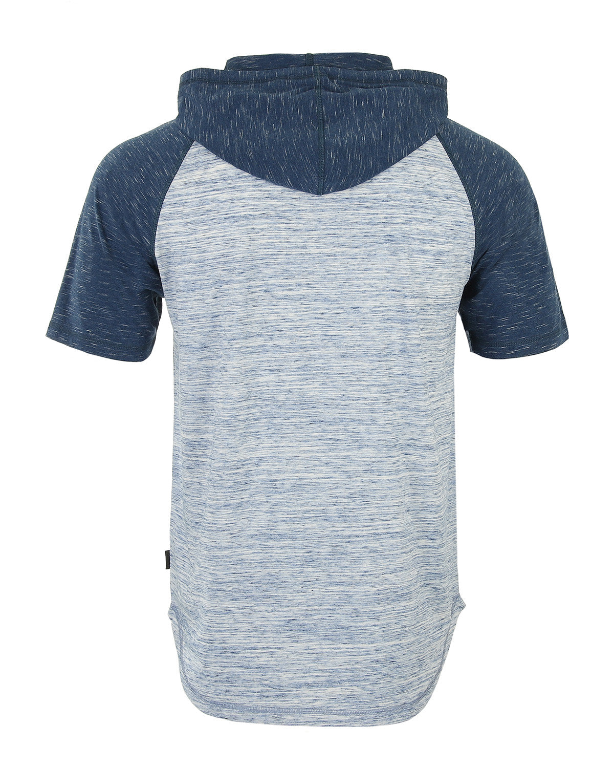 Men's Short Sleeve Raglan Hoodie Round Bottom Semi Longline T-Shirt - 3 COLORS -