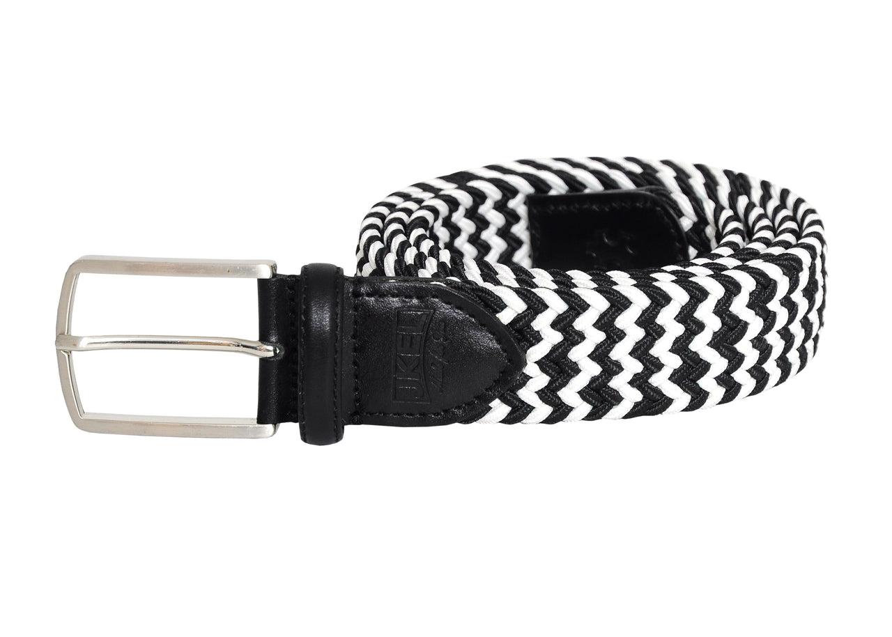 Jkel - Alps Zebra Striped Men Stretch Belt -