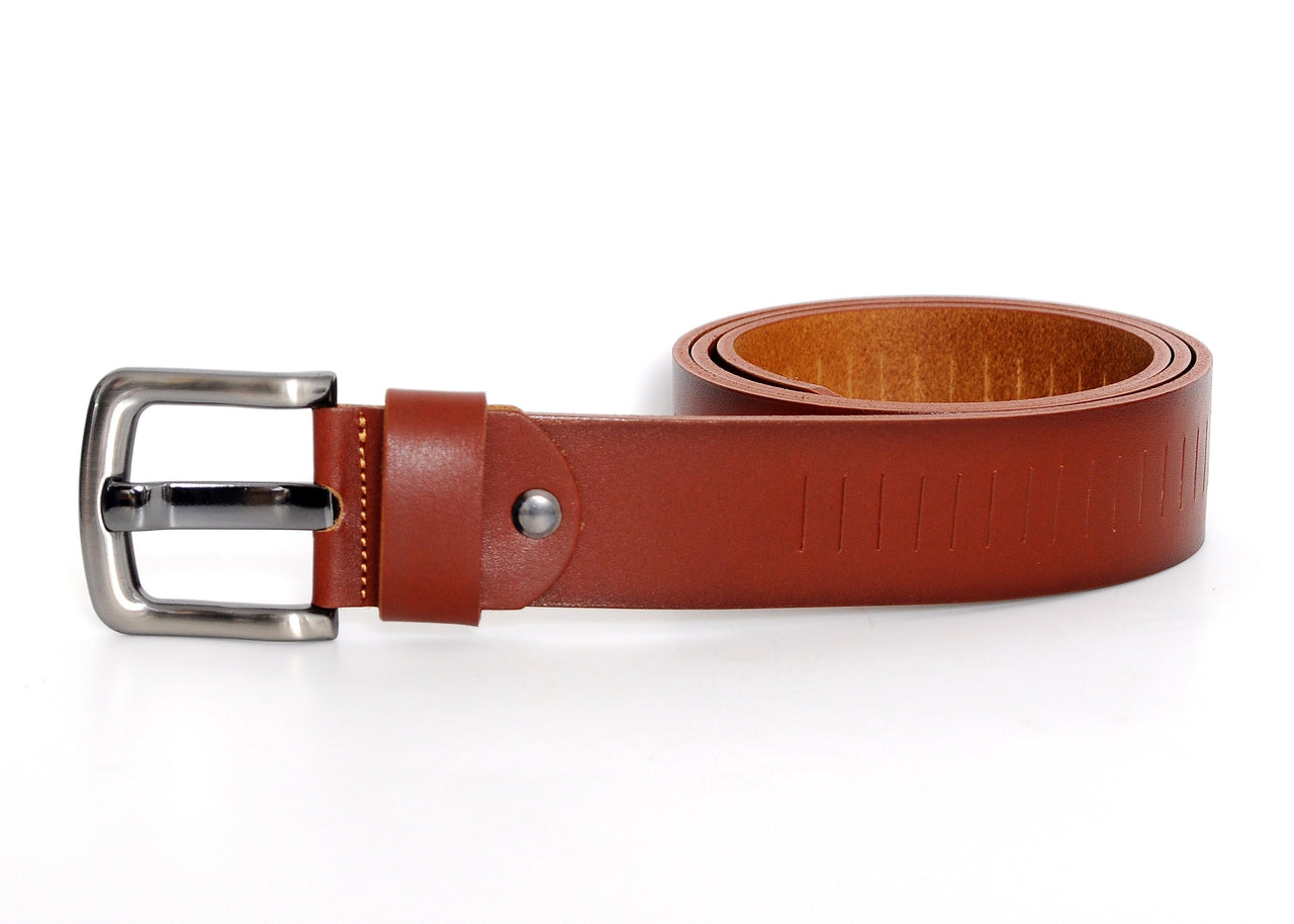 Jkel - Efes Tan Leather Men Belt -