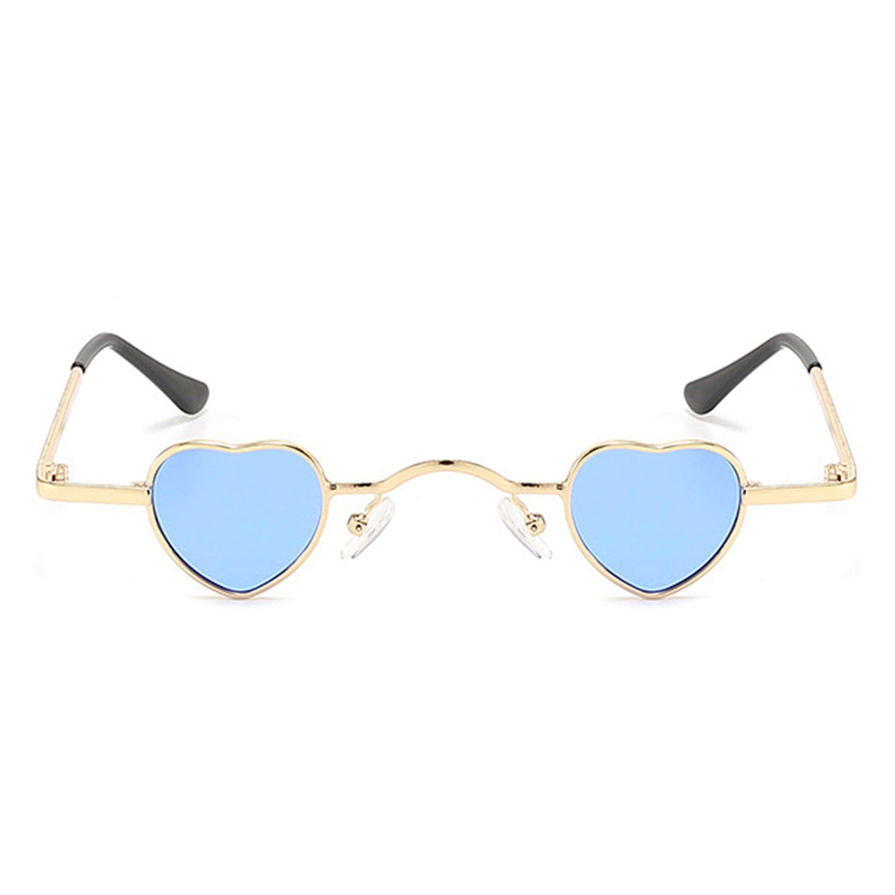 Cramilo - Zyral - Metal Heart Shaped Tinted Mini Color Pop Sunglasses - 6 COLORS -