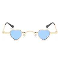 Thumbnail for Cramilo - Zyral - Metal Heart Shaped Tinted Mini Color Pop Sunglasses - 6 COLORS -