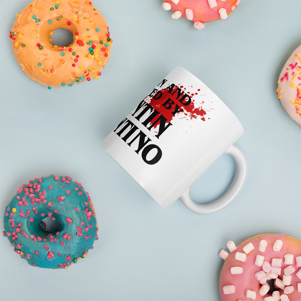 Written and Directed by Quentin Tarantino (Bloodstained) Mug - 2 SIZES - 1 COLOR -