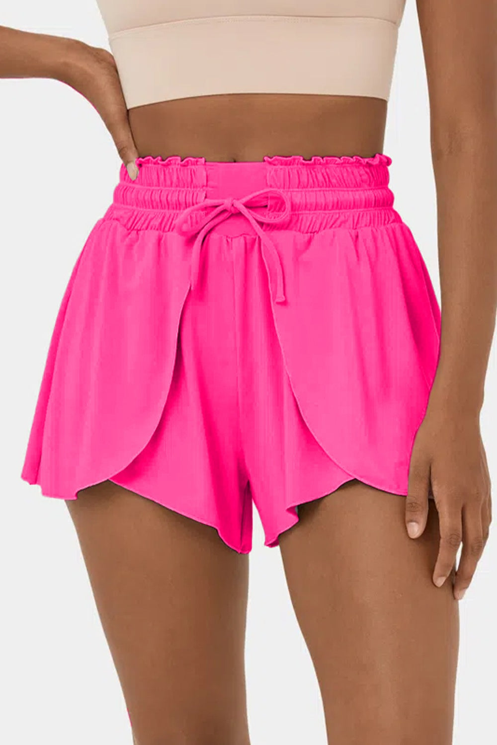 Drawstring Swim Shorts with Pockets - T - 2 COLORS -