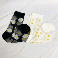 Thumbnail for Daisy Field Sheer Socks Set  - 2 PAIRS -