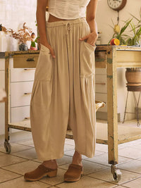 Thumbnail for Full Size Wide Leg Pants with Pockets - T - 9 COLORS -