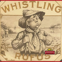 Thumbnail for Last One Ever! Rare 1900s Antique Whistling Rufus Embossed Cigar Label, Country Hoedown Song