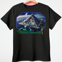 Thumbnail for Galaxy Oasis Resort, Alien T-Shirt, the Daily Spaceship - 2 COLORS -