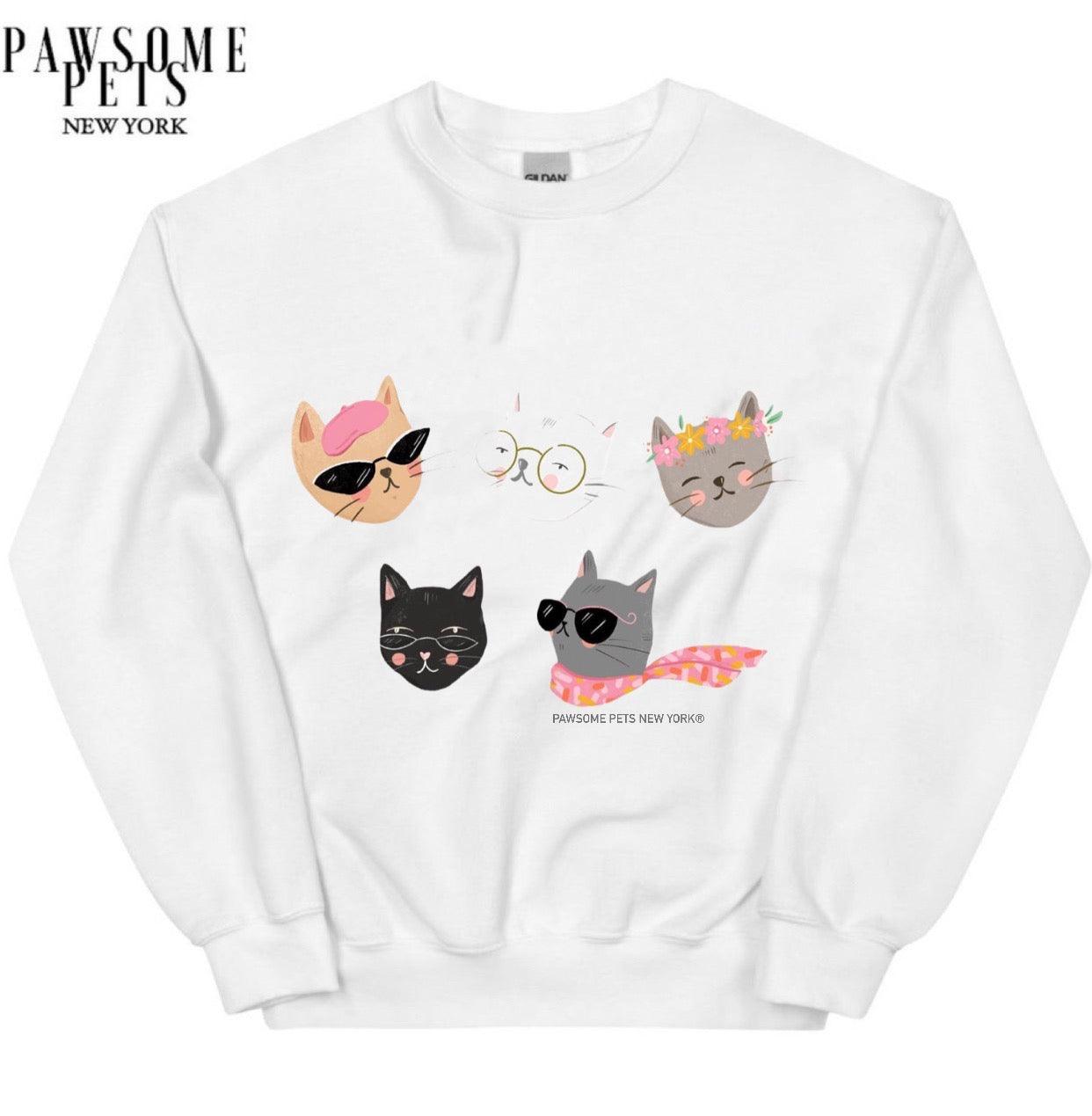 Sweatshirt - Cats Party - 7 COLORS -