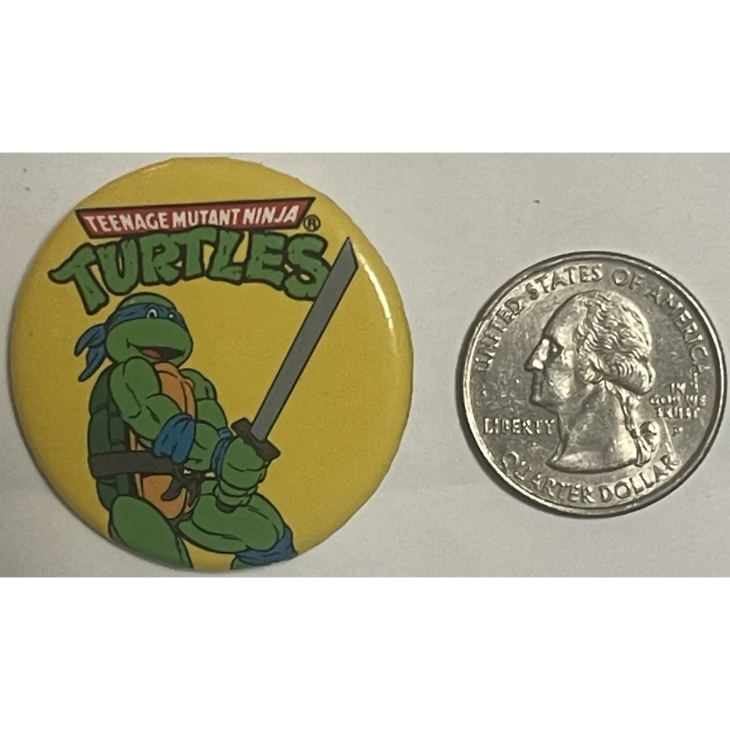 Vintage Teenage Mutant Ninja Turtles Movie Pin, Leonardo, 1990 Tmnt