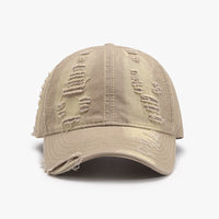 Thumbnail for Distressed Adjustable Cotton Baseball Cap - 10 COLORS -