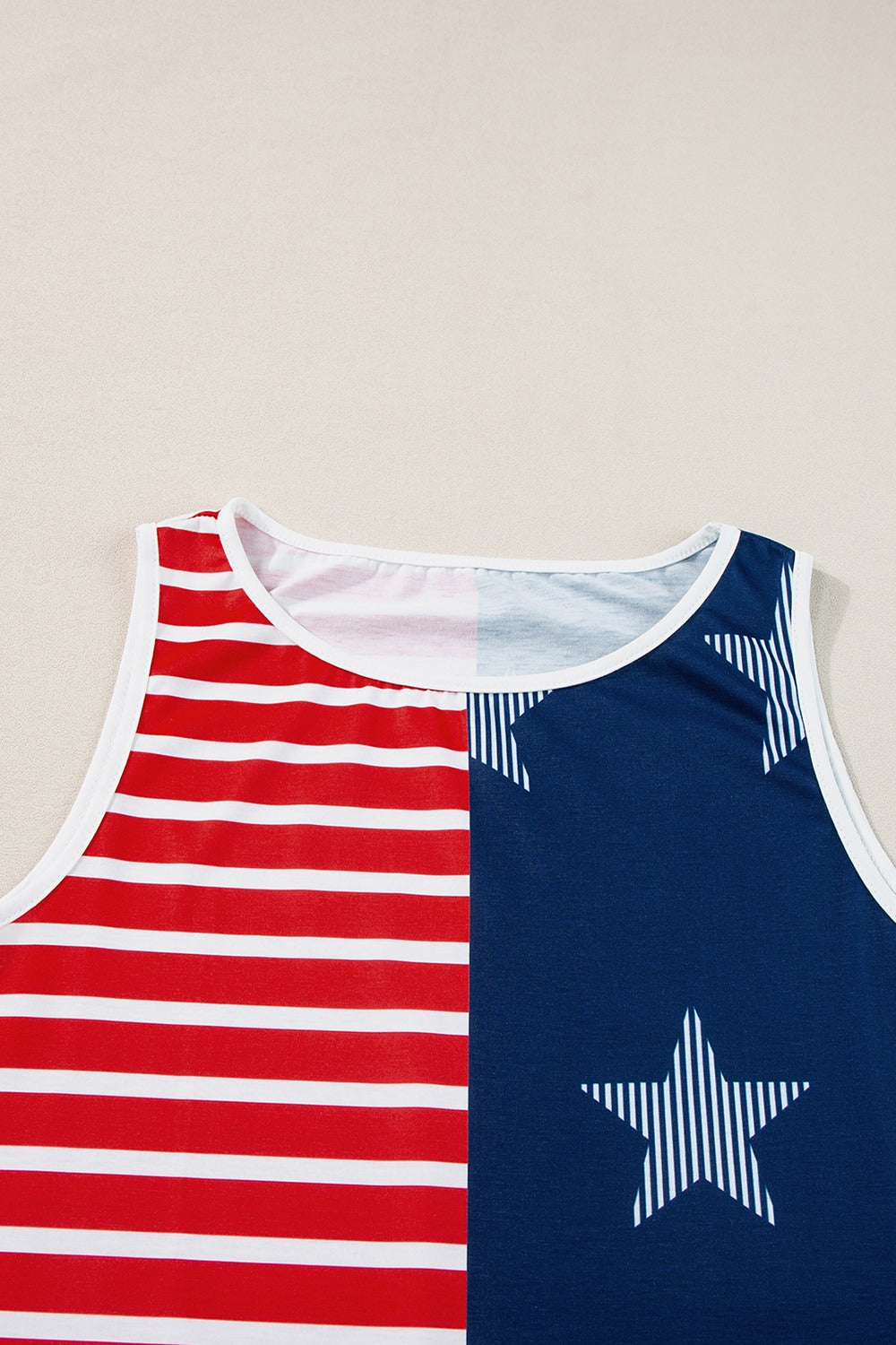 US Flag Round Neck Tank - T - 1 COLOR -