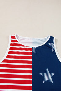 Thumbnail for US Flag Round Neck Tank - T - 1 COLOR -