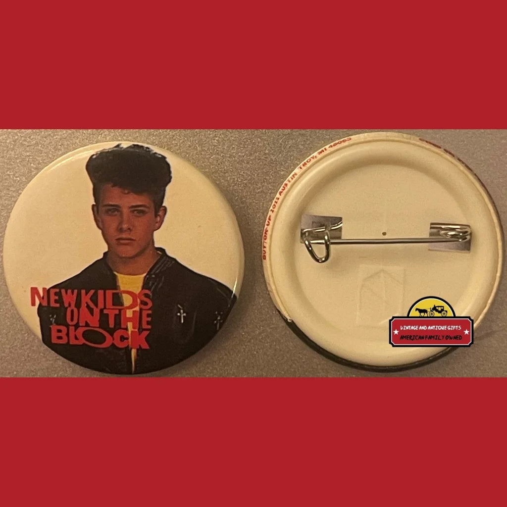 Vintage New Kids on the Block Pin, Joey McIntyre, Boston, Ma 1980s Nkotb