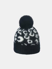 Thumbnail for Thermal Leopard Hat with Pompom