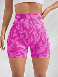 Thumbnail for Printed High Waist Active Shorts - T - 4 COLORS -