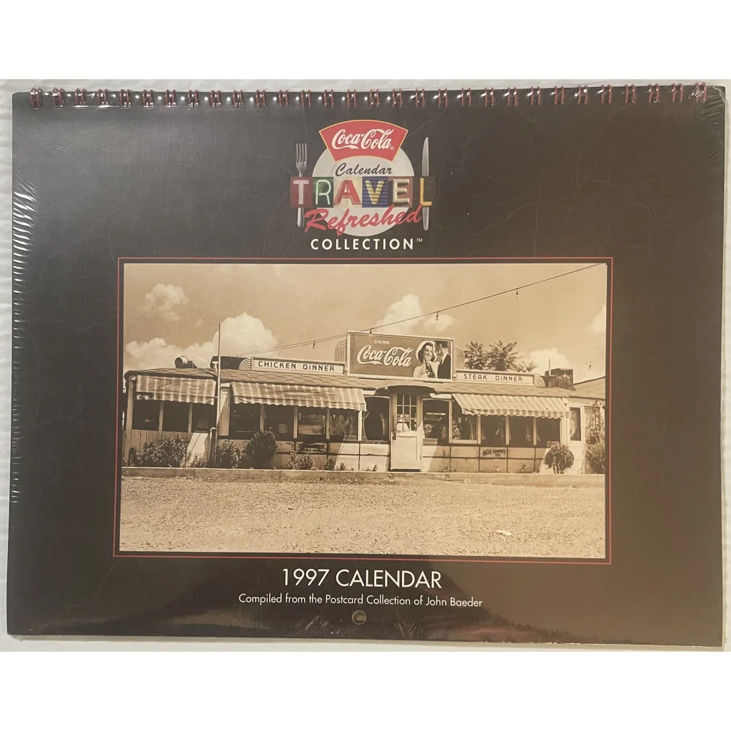 Vintage 1990s Coke Coca Cola Travel Refreshed Calendar, 1920s - 1940s Americana!