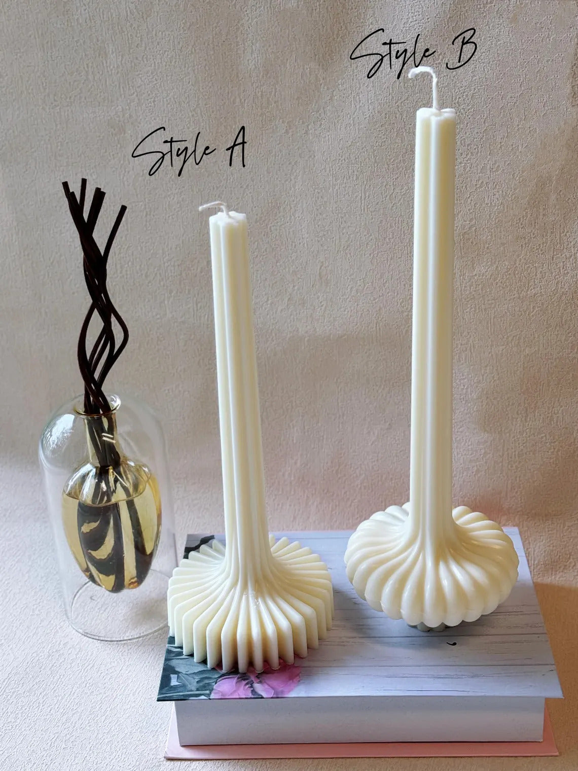 Elegant Latern Pillar Soy Wax Sculpture Candle • Home Decor • Unique Gift Idea - 21 FRAGRENCES-