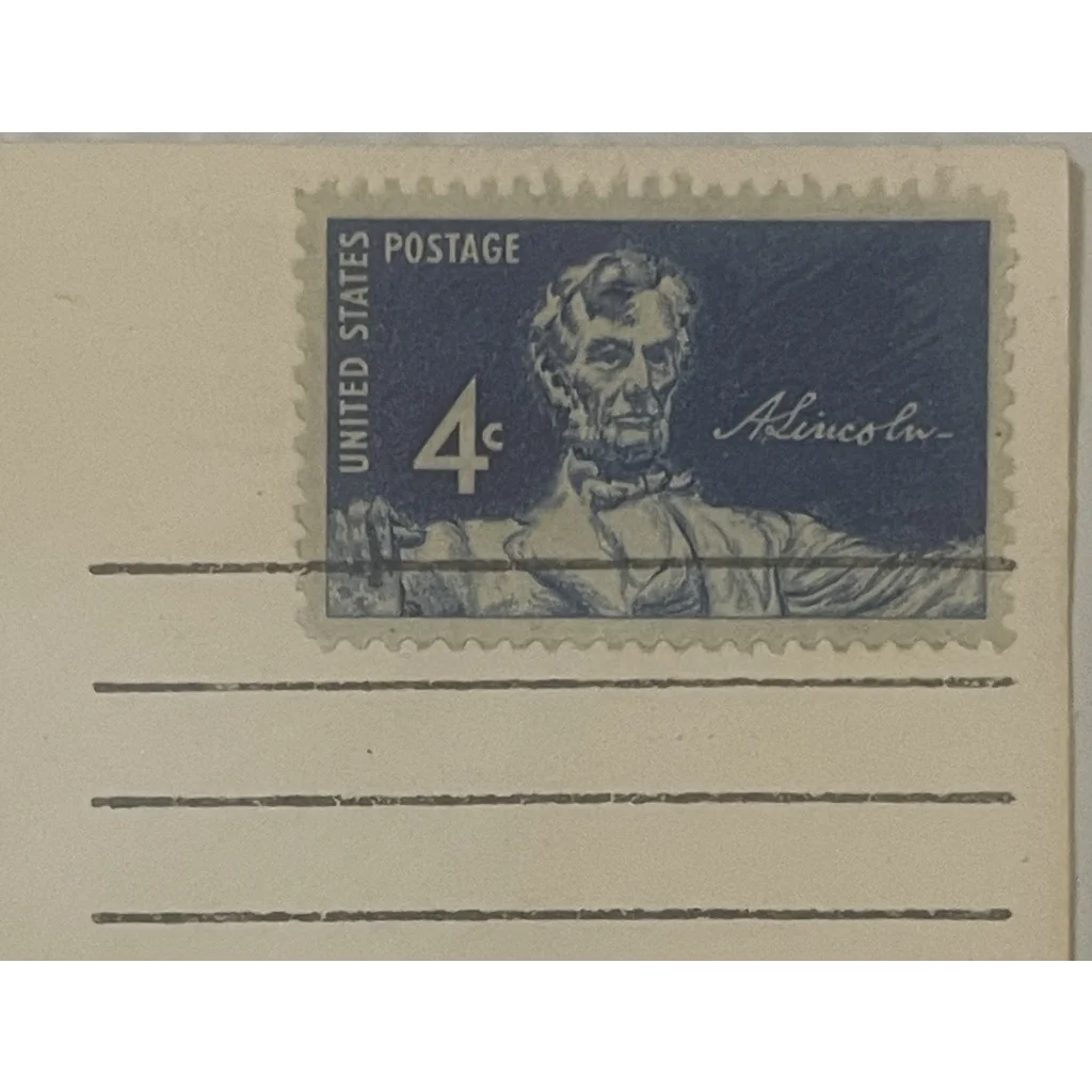 Vintage 1961 📣 Civil War Centennial Series Lincoln Embossed Stamped Envelope