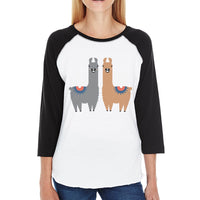 Thumbnail for Llamas Womens Baseball Tee - 1 COLOR -