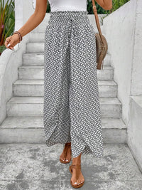 Thumbnail for Tied Printed Wide Leg Pants - T - 5 COLORS -